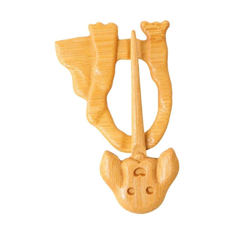 Cute Lovely Trendy Bird Animal Bear Rabbit Heart Clothing Accessory Women Brooch Wooden Brooch Fashion Jewelry 7