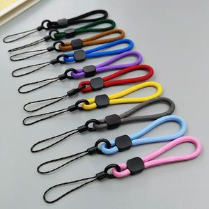 [READY STOCK]Fashion solid color mobile phone ring short lanyard anti-fall ring buckle u disk badge pendant ornaments for men and women