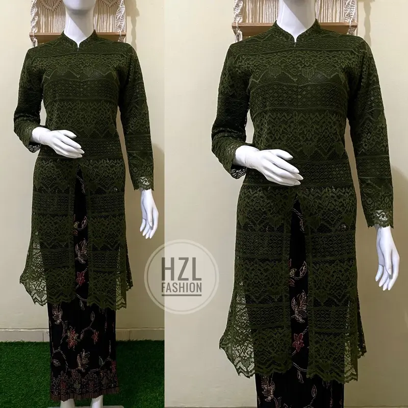 Kebaya Brokat Tunik Belah Depan | Kebaya Modern Busui 3