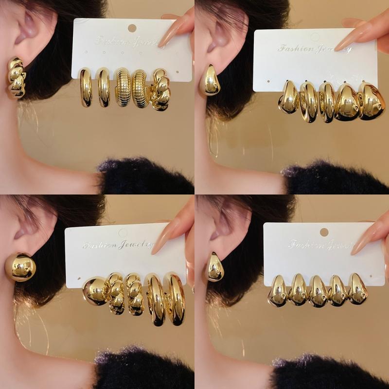  Bộ Bông Tai Đinh tán Hình Bầu Dục Kim Thép Phong Cách Hàn Quốc Đơn Giản Và Thanh Lịch Cao Cấp Hàng Mới Về Bông Tai Bán Buôn Dành Cho Nữ 