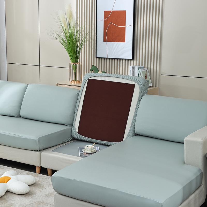 Product Introduction of [juhua] 1/2/3/4 Seater PU Leather Elastic Sofa Seat Cushion Covers for Living Room Waterproof Stretch Chair Seat Cover Couch Slipcover 43
