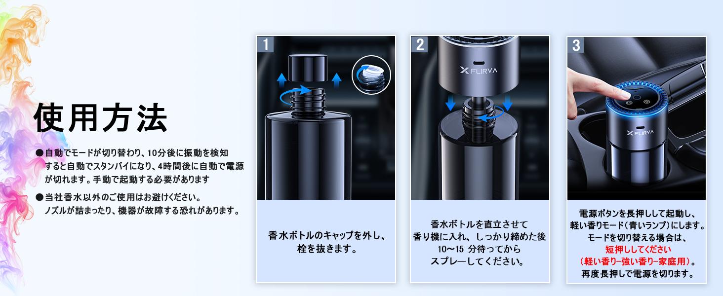2026新登場・180mL で 16 ヶ月持続】FLIRVA 車 アロマディフューザー 
