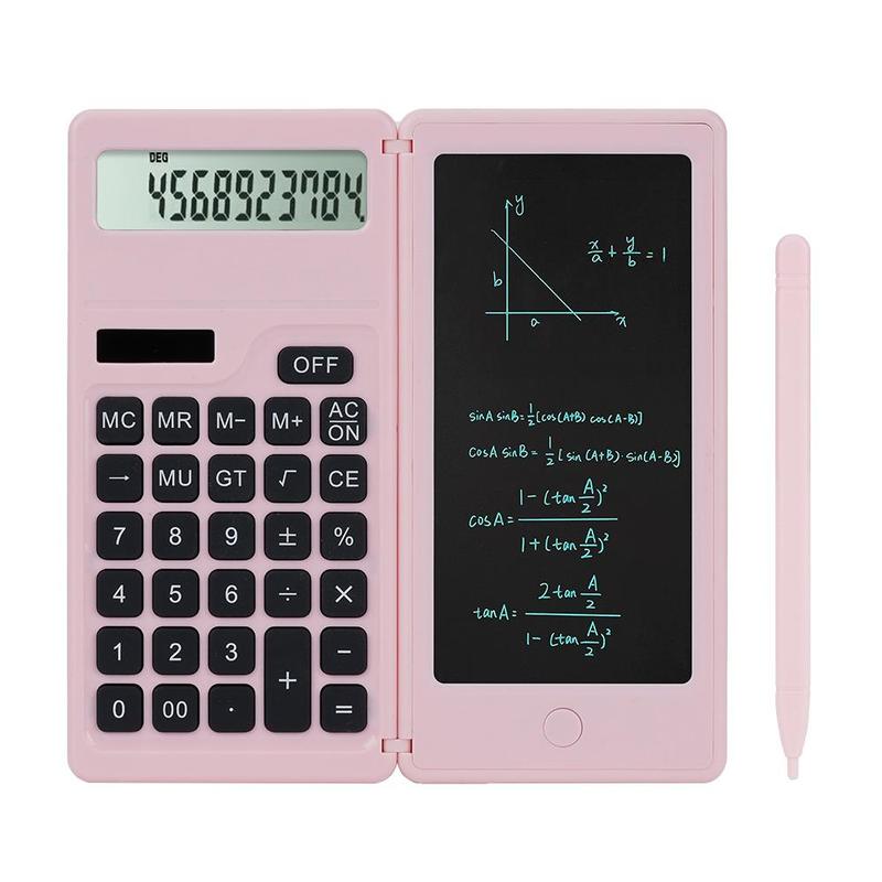 Solar Science Calculator, 1 Count Portable Multifunctional 3 in 1 Calculator, Reusable Draft Board For Students Office School 6