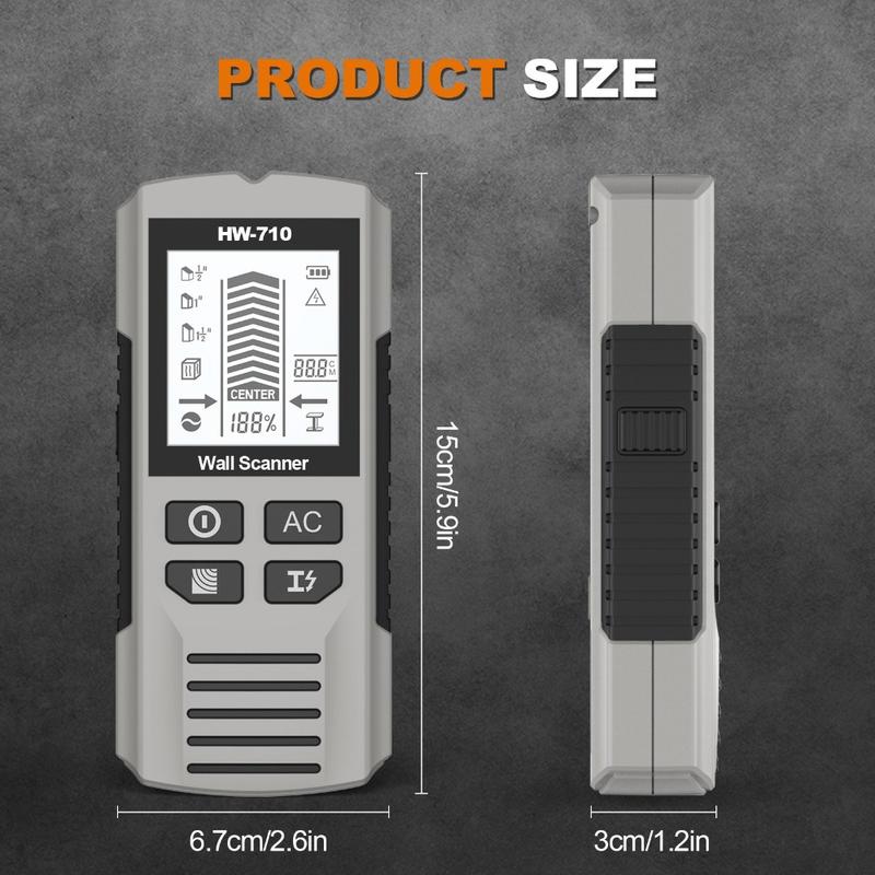 Portable 5 In 1 Wire Pipe Power Scanner Handheld Precise Positioning Instrument Wall Metal Detector Smart Sensor Multifunctional Stud Finder Tool 5