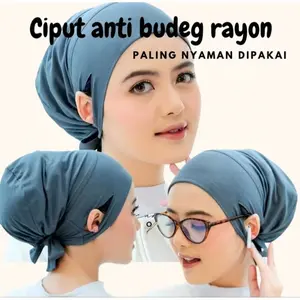 CIPUT ANTI BUDEG LUBANG TELINGA | CIPUT TALI HIJAB JERSEY Kerudung Instan