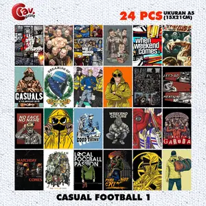 poster sticker casual footbal 1 tinggal tempel