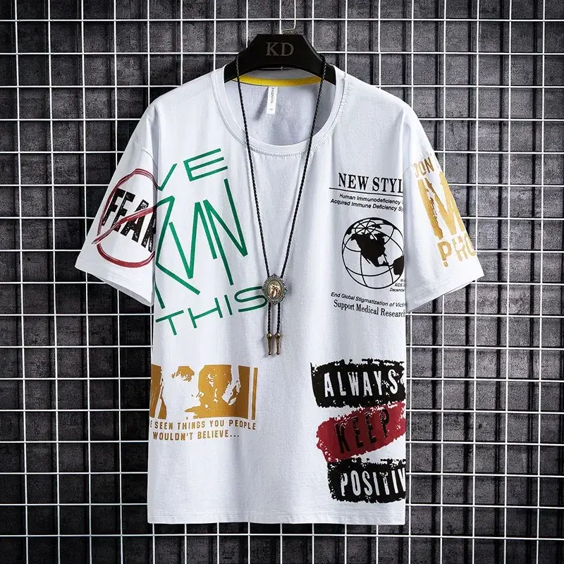 Hot Sale Men's T-Shirt Summer Short Sleeve Top Letter Graphic 3d Shirt Tees O-Neck Oversized Clothing Loose for Mens 2023 New Casual Menswear Pullover Lingerie Print Polyester Decoration Streetwear Human