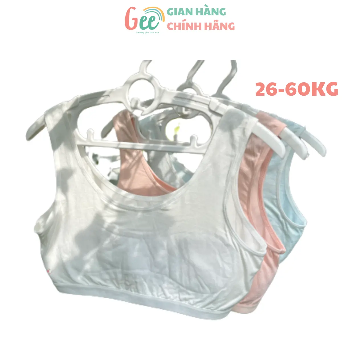 Áo Lá Cho Bé Gái Gee Sợi Tre, Áo Lót Nữ Học Sinh Cấp 1, Cấp 2 Cấp 3, Mặc Áo Dài Sợi Sồi, Mềm Mịn, Thoáng Mát, Thấm Hút