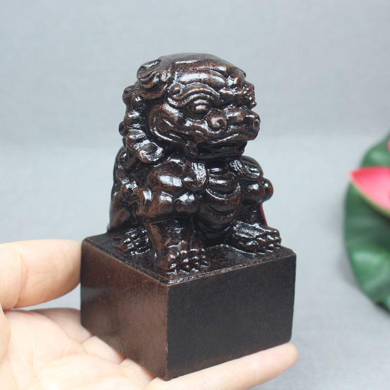 Tượng gỗ mini kì lân tượng phong thủy kỳ lân bằng gỗ trang trí để bàn 5