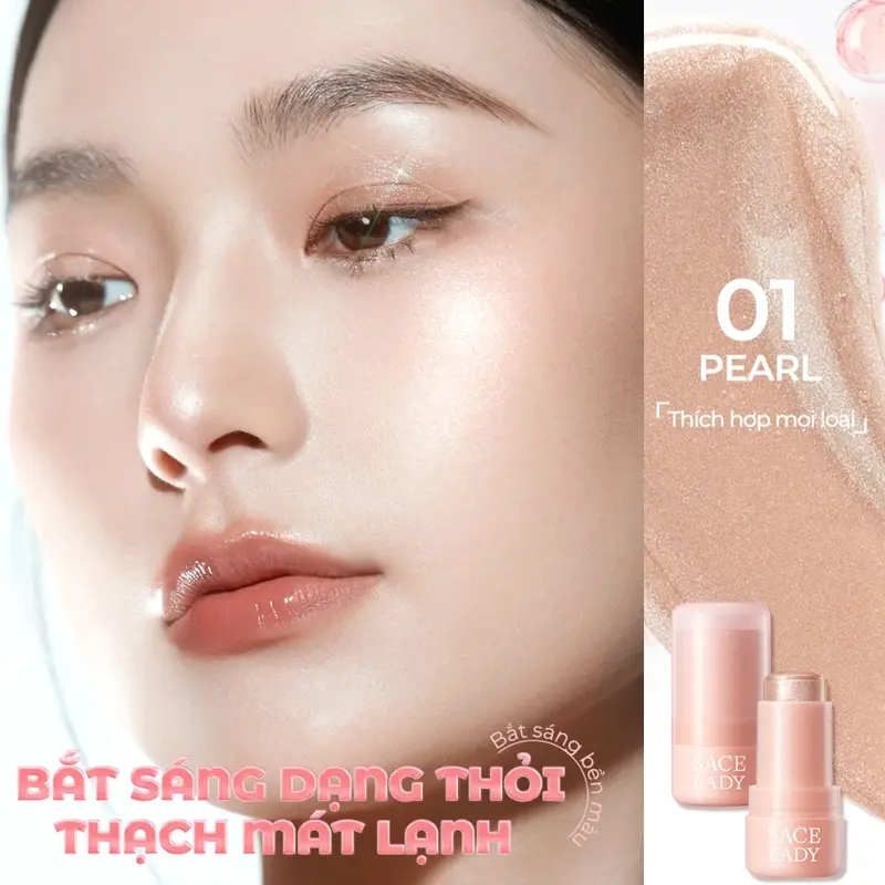 Thỏi Hightlight Dạng Thạch SACE LADY Nước Rạng Rỡ Lâu Trôi Phát Sáng Kết Cấu Thạch độc đáo Rosslyn 1