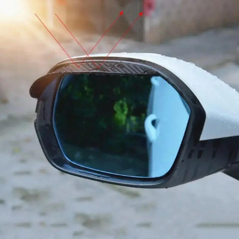 Car Side Mirror Rain Cover, Carbon Fiber Pattern Car Side Mirror Rain Cover, Universal Car Exterior Accessories for Car Decoration 2