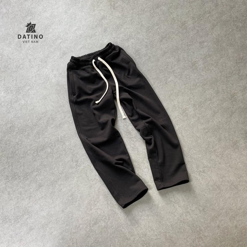 Quần dài thun ống suông sweatpant unisex DATINO chất nỉ chân cua cotton rất dày dặn, cạp xỏ dây drawstring bảng lớn Nam Menswear