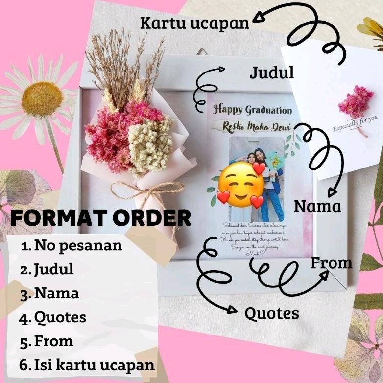 Frame Foto Edelweis Cantik Kado Wedding / Kado Wisuda / Kado Ulang Tahun / Frame 5R 3