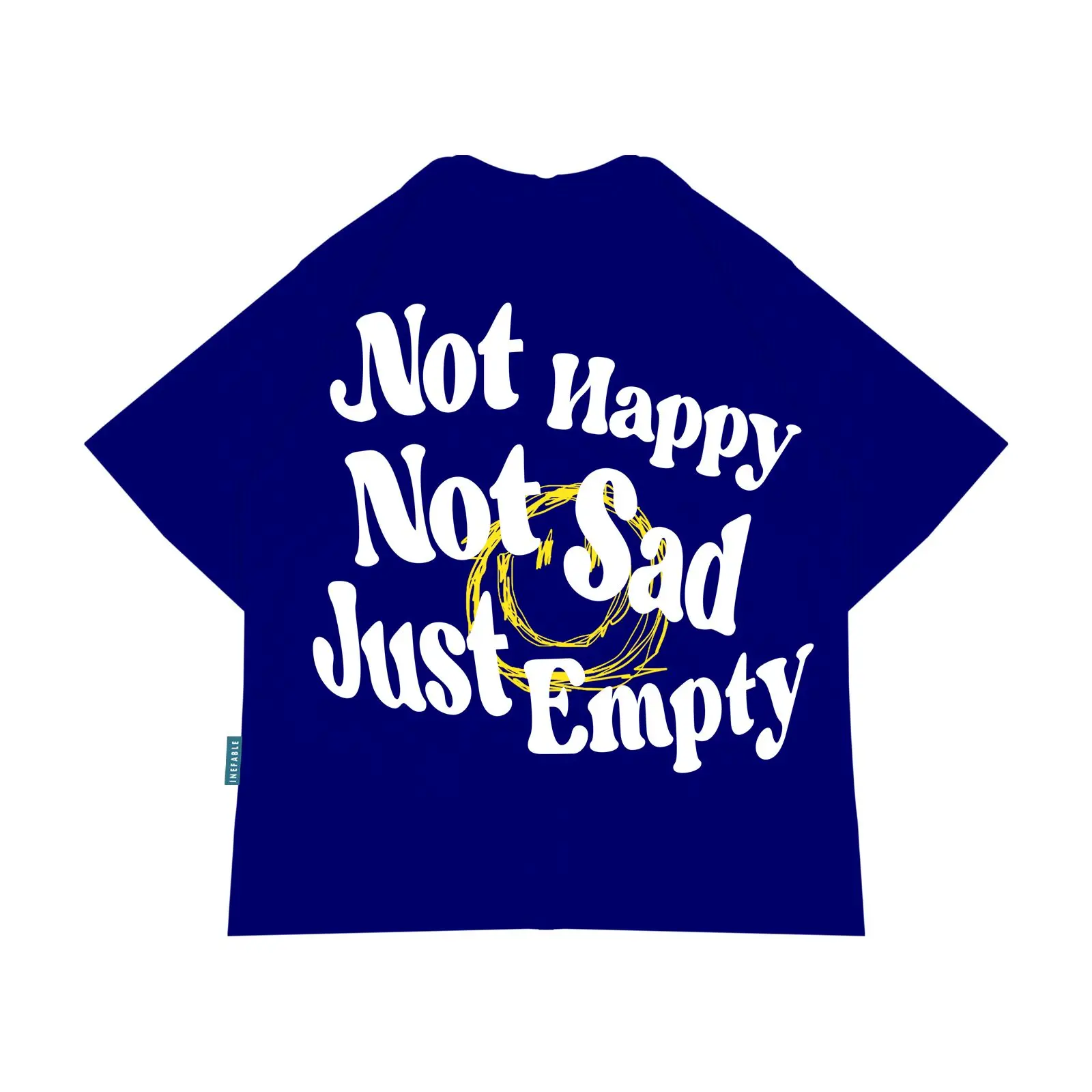 Tshirt Inefable Blue Empty Combed Lembut Baju Pria Kaos Bandung