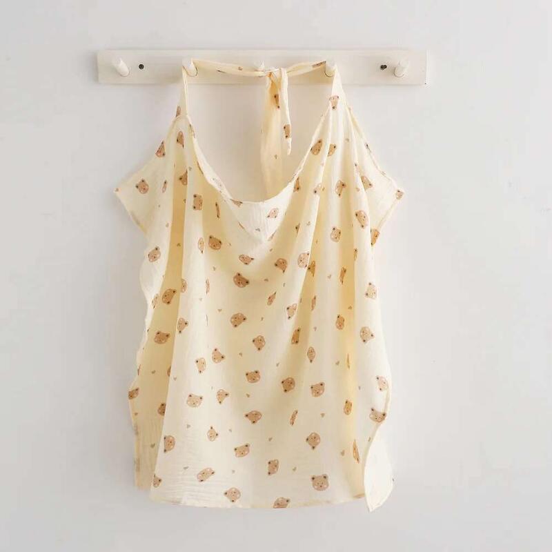 Product Introduction of New Cotton Mus Nursing Covers For Newborn Baby Swaddle Blankets Cute Outgoing Breastfeeding Shawl Towel Soft Sleeping Blanket 35