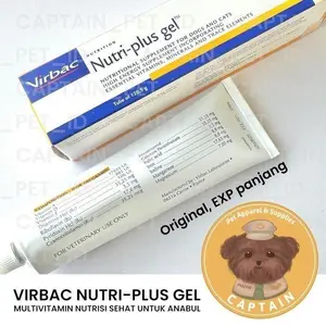 [VIRBAC] NUTRI PLUS GEL 120GR VIRBAC NUTRIGEL PLUS VITAMIN ANJING KUCING PET MULTIVITAMIN EXP SEPTEMBER 2026