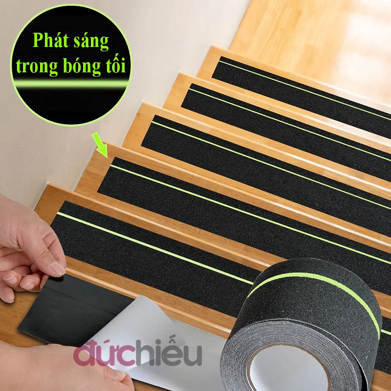 Băng keo nhám dạng miếng khổ to chống trơn trượt cầu thang - Đức Hiếu Khang Shop