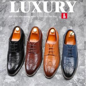 Giày Hợp Xu hướng Ngoại Cỡ, Phong Cách Anh Quốc Giày Da Công Sở Thường Ngày