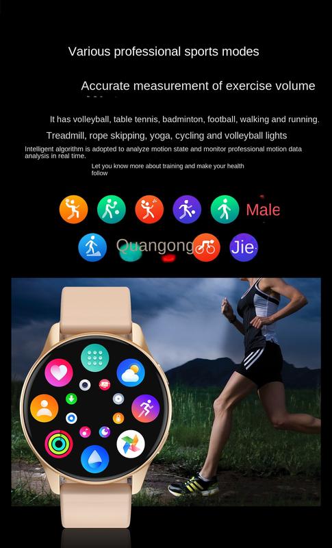 Product Introduction of Smartwatch/round screen smartwatch/new Bluetooth call smartwatch/high-definition large screen/voice blood pressure heart rate wristband/sports smartwatch gift watch Device Smartphone Wearable Wristwatch 10