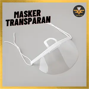 10 pcs Masker Transparan Masak Plastik Penutup Mulut Restoran Dapur Chef Kantin Masker Plastik Mika Food Grade TERMURAH TERLARIS Polos