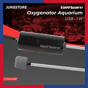 POROMO !! Taffware Aerator Aquarium Fish Tank Oxygenator USB 1W - AB479 - Black