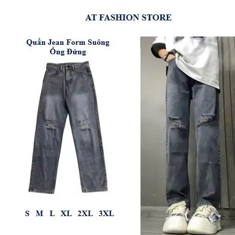 Quần jean ống suông,ống rộng, quần form suông ống đứng, cách điệu thời trang unisex thời trang cá tính Hàn Quốc. Menswear Pants Ong