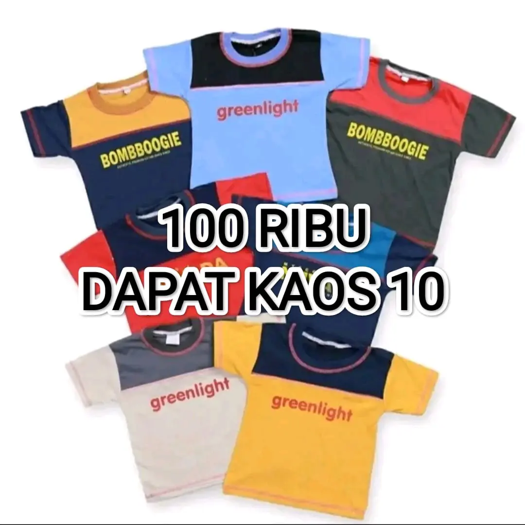 PAKET USAHA 100 DAPAT 10 KAOS ANAK
