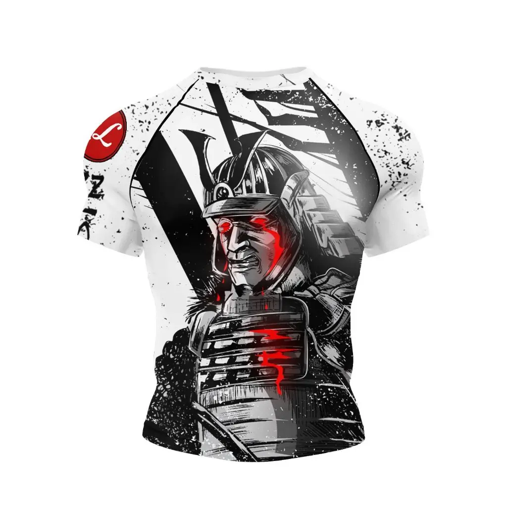 Áo bó tay ngắn Rashguard tập BJJ MMA 047