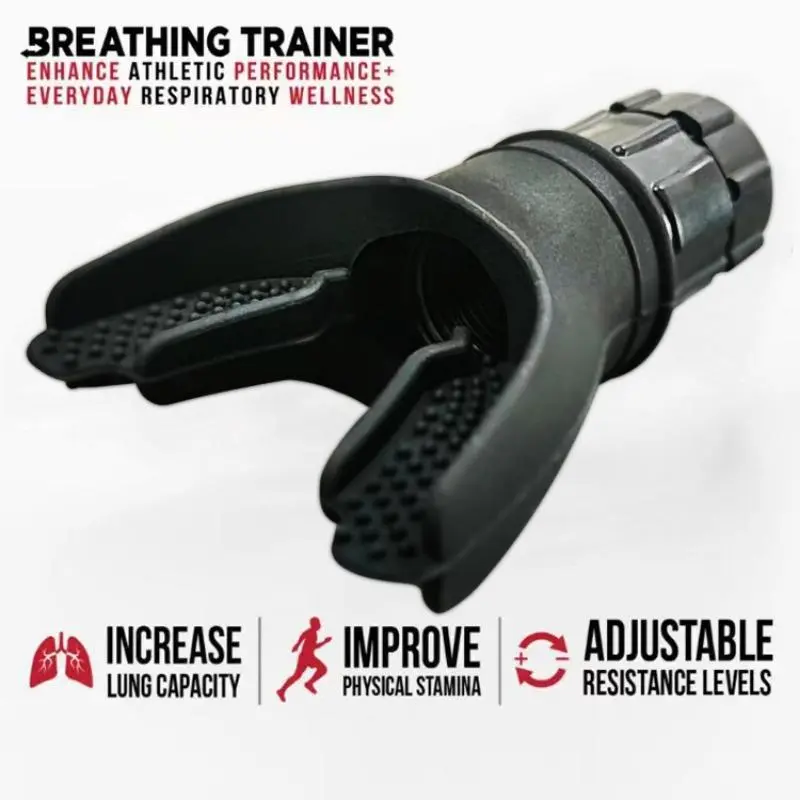 Portable Lung Capacity Abdominal Breathing Training Device, Adjustable Resistance Breathing Aids, Running Swimming Training Aids 5
