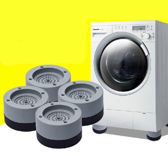 Bộ 4 chân đế cao su LOẠI NHỎ kê chân máy giặt tủ lạnh, bàn ghế, tủ giường giúp quét dọn vệ sinh sạch sẽ