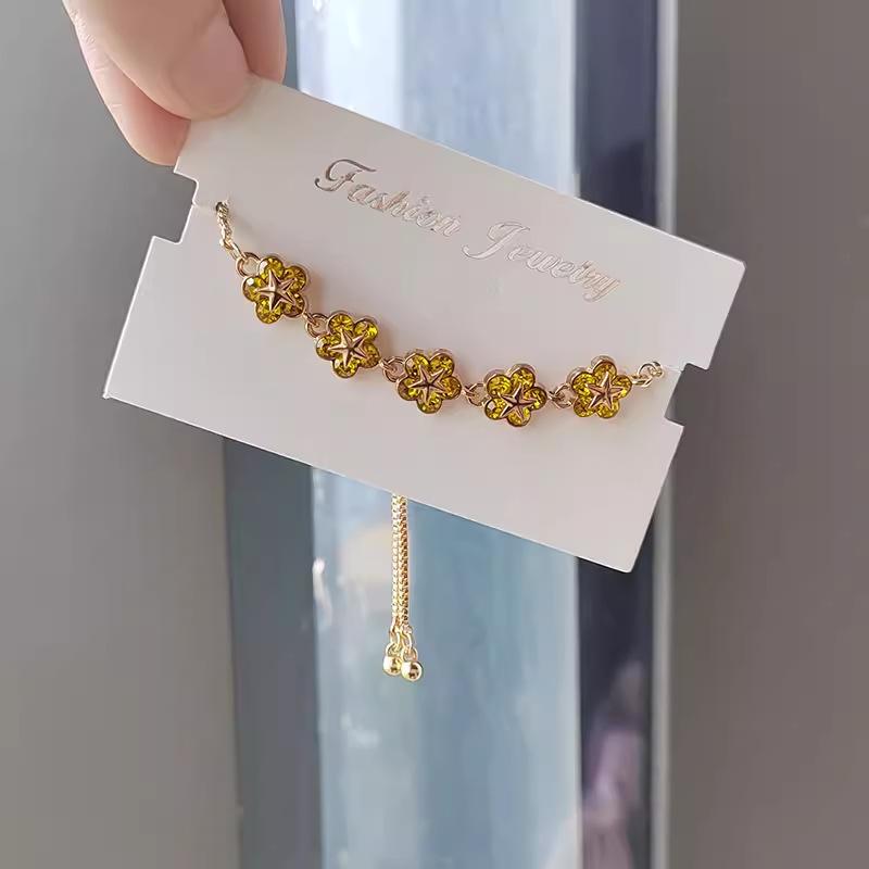 Vòng Tay Hoa Zircon, Bán Chạy, Dành Cho Phụ Nữ, Đơn Giản Và Thời Trang, Thanh Lịch Và Tinh Tế, Thiết Kế Độc Đáo Phụ Kiện Vòng Tay 2