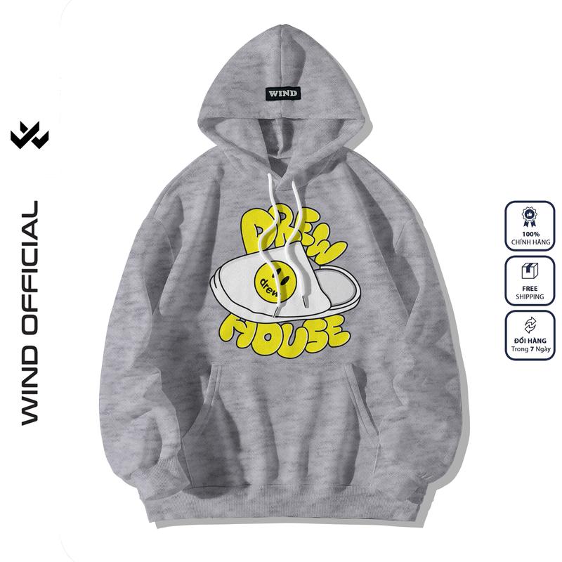 Áo hoodie form rộng WIND CLOTHING unisex nỉ Dép Drew thời trang nam nữ thu đông oversize