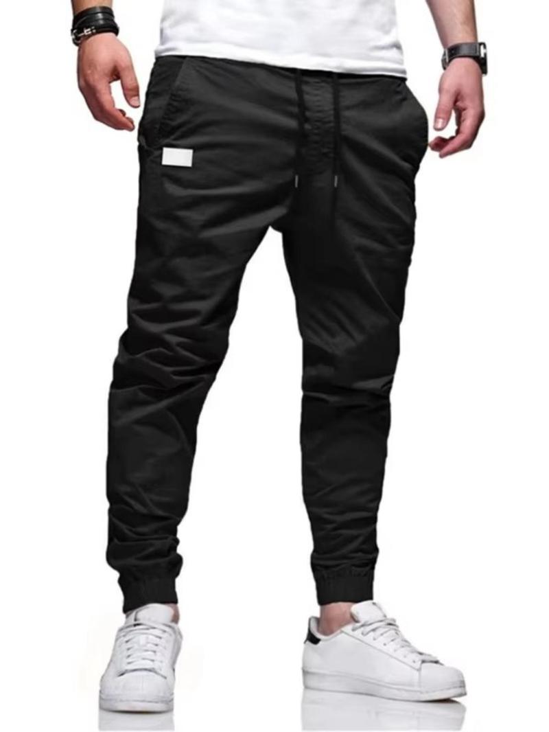 Product Introduction of Men's Drawstring Waist Pants, Regular Fit Casual Comfy Trousers for Work Business Outdoor, Men's Bottoms for Spring & Fall 1