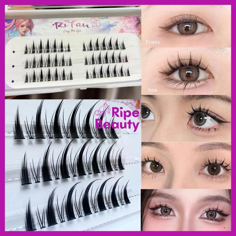  Lông Mi Giả Tách Sợi Anime Mắt Ướt Tự Nhiên RiYan Kèm Keo Nhíp 