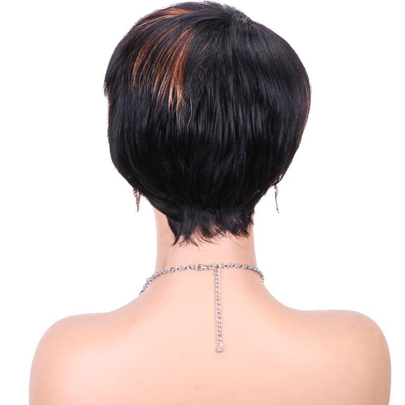Wholesale Brazilian 100% Human Hair Machine Made Bob Wigs  Pixie Cut Wig Human Hair Short Pixie Wigs for Black Women 6