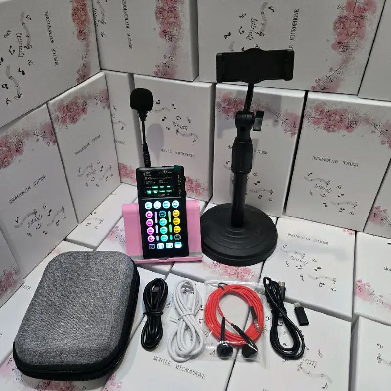 Bộ hát live soundcard NX5 đầy đủ cho điện thoại ạ 2