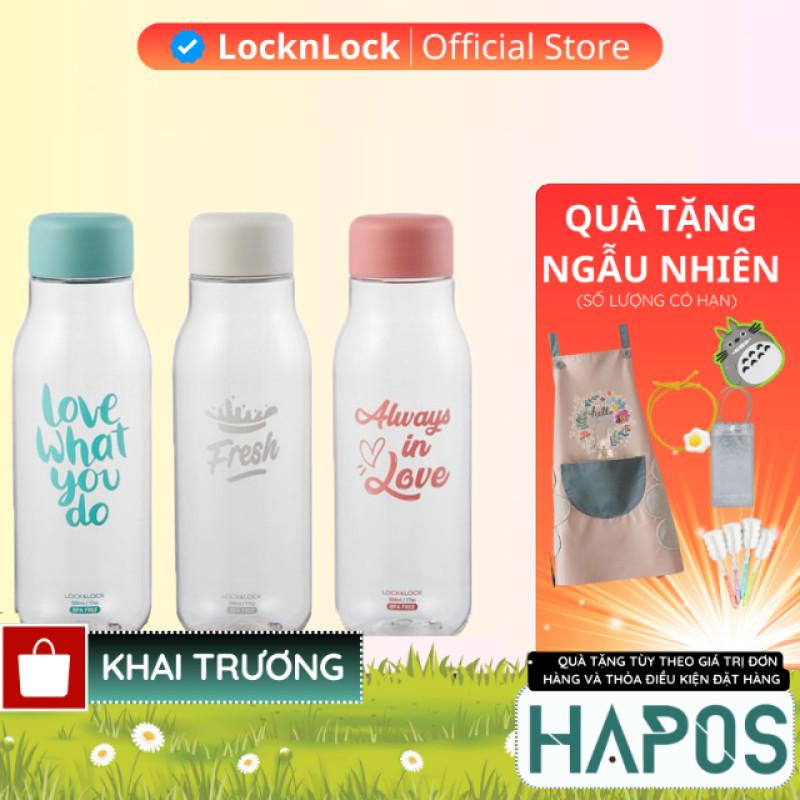 Bình nước nhựa 500ml Milky LocknLock Chính hãng BPA Free HAP654 - HAPOS LOCKNLOCK OFC