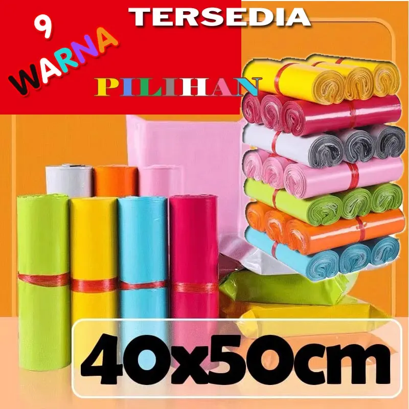 Plastik Packing Polymailer 40CMX50CM | Polymailer Olshop Isi 50Pcs Lem Perekat 40 cm x 50 cm