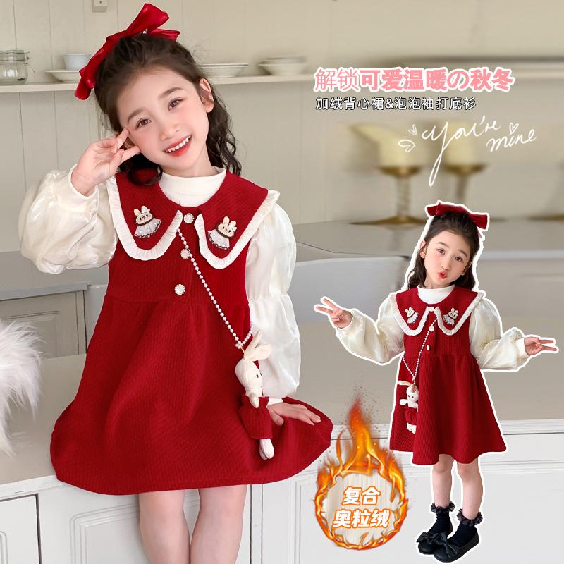 Product Introduction of Bộ váy Giáng sinh cho bé gái, thích hợp cho mùa thu và mùa đông 2