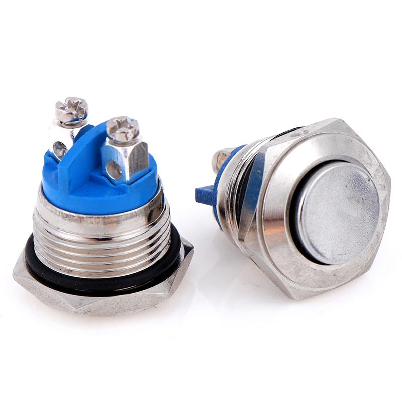 Công Tắc Nút Nhấn Kim Loại, 16Mm, Không Đặt Lại Tạm Thời, Tự Đặt Lại