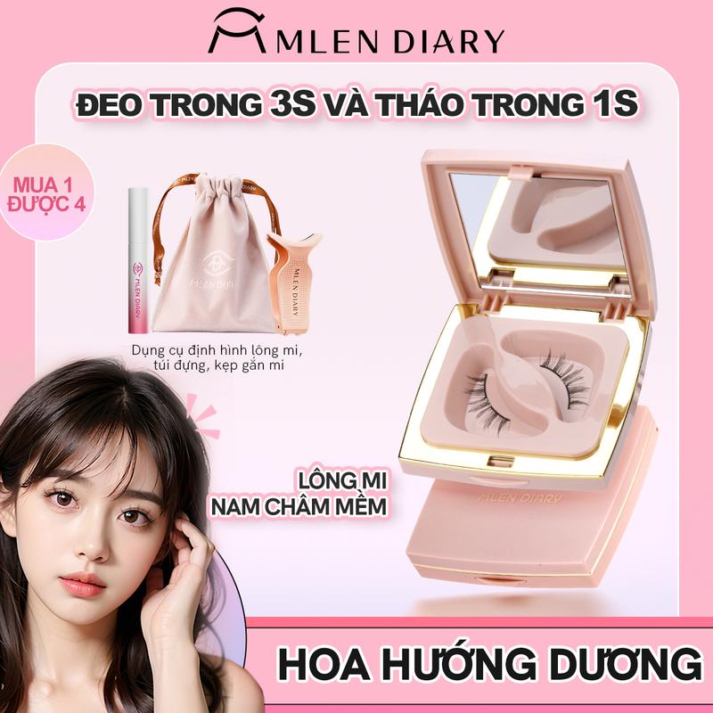 [SUPER DEAL] Mlen Diary - Mi Giả Nam Châm Mềm HOA HƯỚNG DƯƠNG Sunflower Lông Mi Giả Từ Tính An Toàn, Tái Sử Dụng, Chất Lượng Cao, Chuyên Nghiệp, Dễ Gắn, Dễ Sử Dụng, Tự Nhiên Và Nhẹ Nhàng