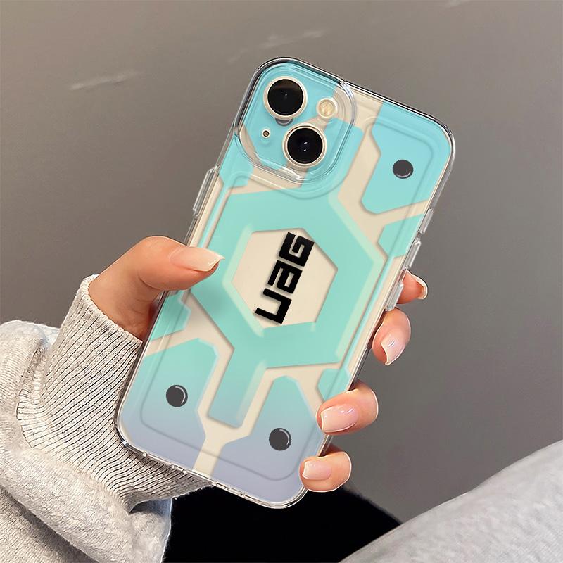 Ốp Lưng IPhone Họa Tiết Khối Màu Gradient Cơ Khí Hợp Xu hướng Thích Hợp Cho iPhone 16 / 15 / 14 / 13 / 12 / 11 Pro Max 7 / 8 Plus XSMAX X XR, ốp Mềm Cao Cấp, Chống Sốc Silicon 1