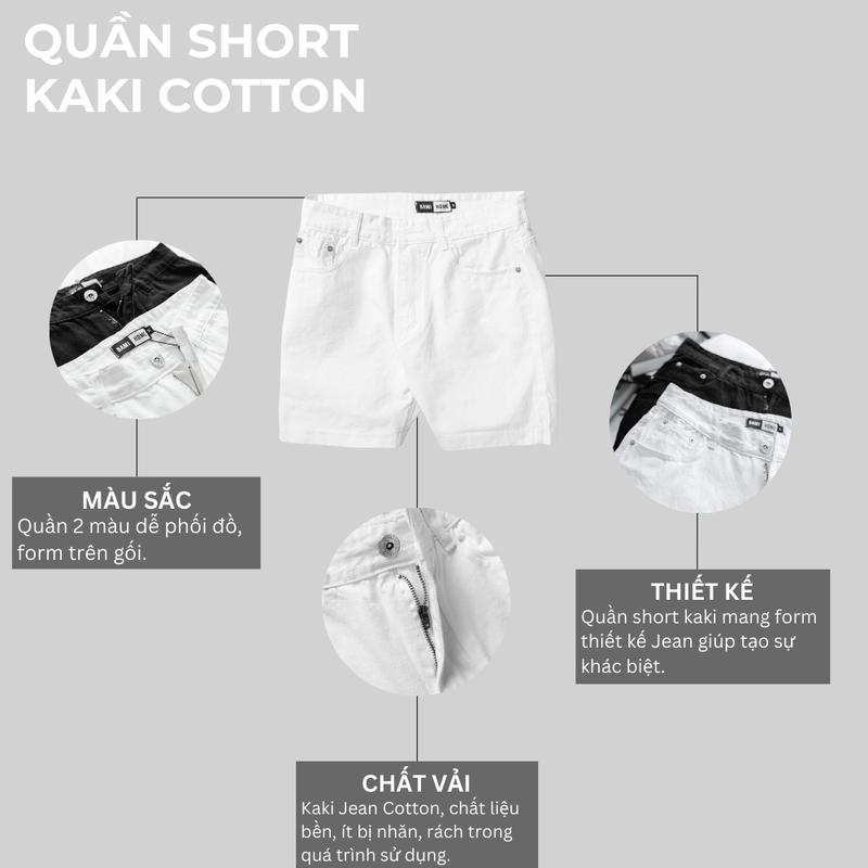 Product Introduction of Quần short kaki jean Cotton BAMIHOME, form regular fit thoải mái, thoáng mát QK09 Nam Menswear quan ngon Có Túi Quần Lửng 3