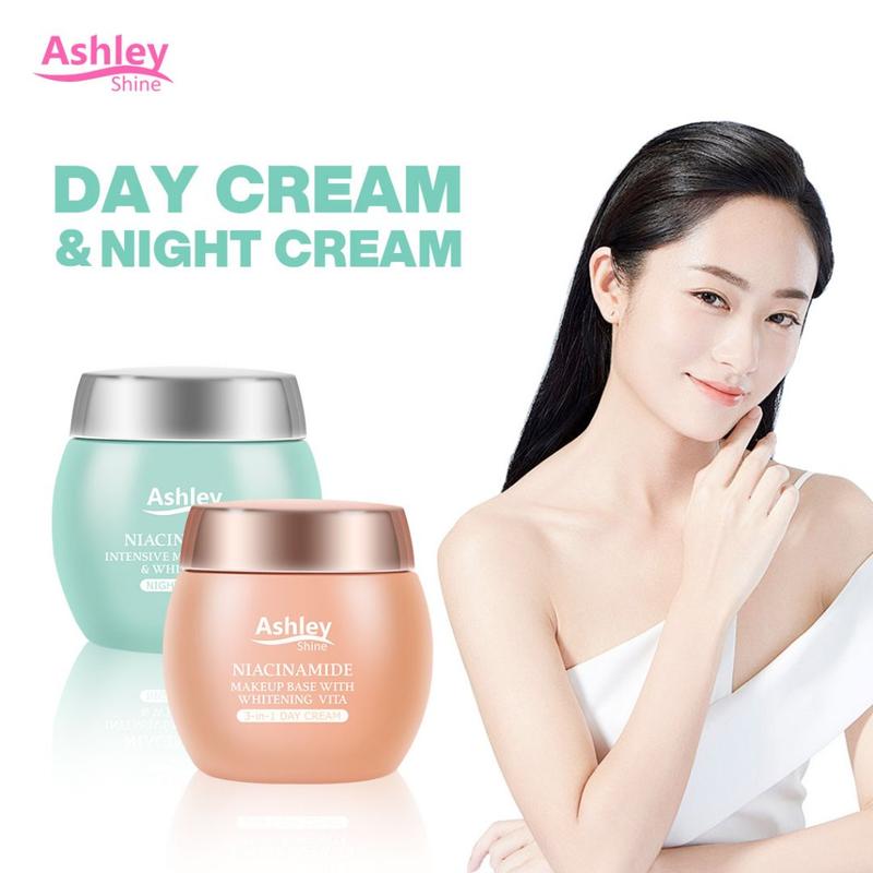 Ashley Shine Niacinamide Day Cream Night Cream Brightening Moisturizing Whitening Skin Care Set 1