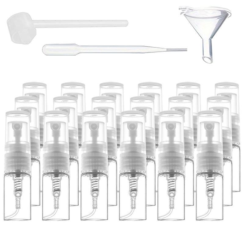 Portable Perfume Bottle Set, 21pcs/set Including 18pcs 2ml Empty Perfume Spray Bottle and 3 Accessories, Refillable Perfume Atomizer Bottle, Travel Sprayer Bottle, Perfume Dispenser, Skin Care Tools 4