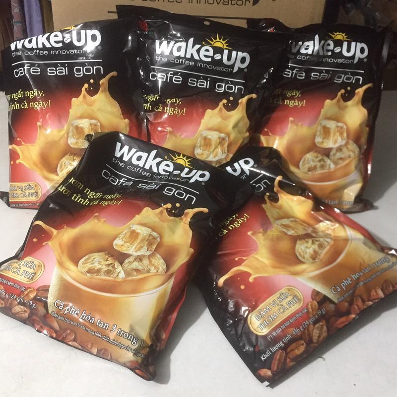 wakeup- 5 túi (1 túi 24 gói)- Cà phê sữa Wake Up Café Sài Gòn Coffee Cafe