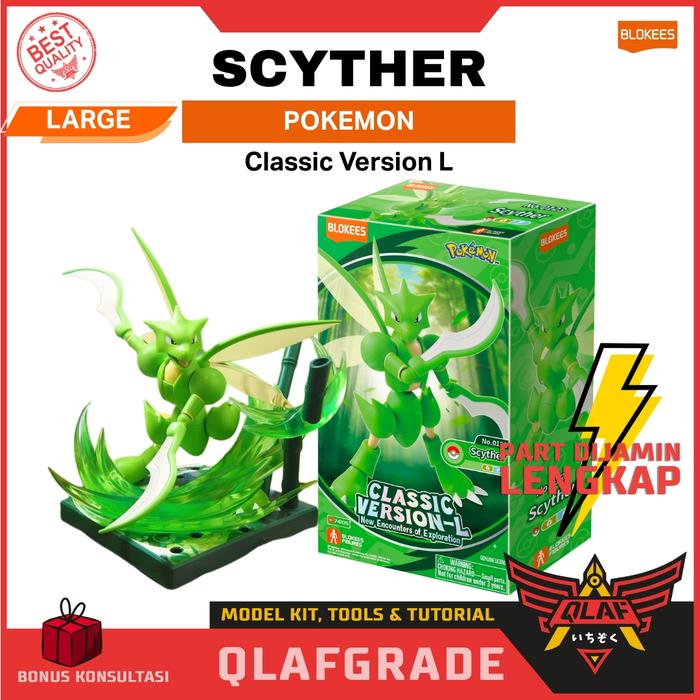 Gambar Blokees Scyther POKEMON Classic Version L - model kit action figure mainan robot dari Wahkhilaf Kota Surabaya Tokopedia