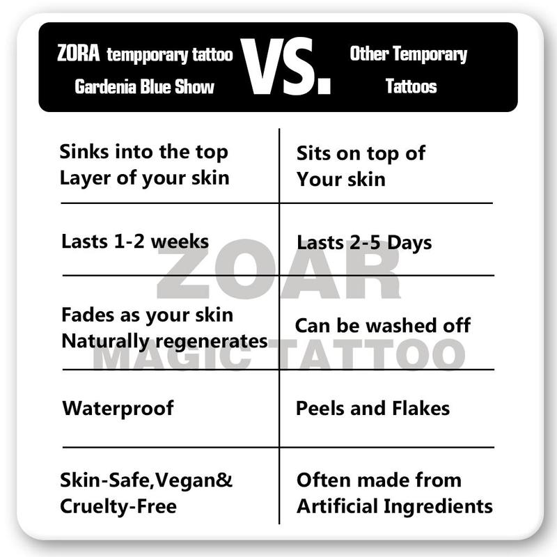 Zoartattoo M-190 stiker tato sementara  【Peta binatang】Tahan lama Tattoo menempel dekorasi seni untuk pria dan wanita 7