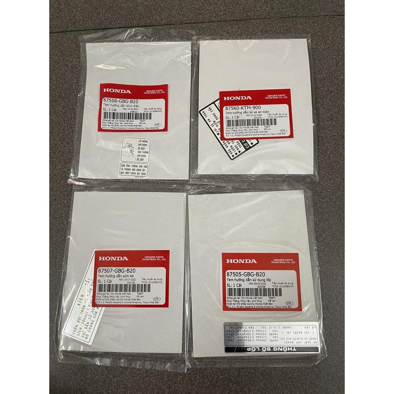 tem thông số xe wave nhỏ zx 100 chính hãng 87560KTM900 87506GBGB20 87507GBGB20 87505GBGB20