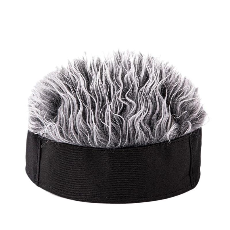 Product Introduction of Rambut palsu simulasi kacak, topi rambut pendek, Retro, Hip-hop, gurauan, tanpa tepi 12